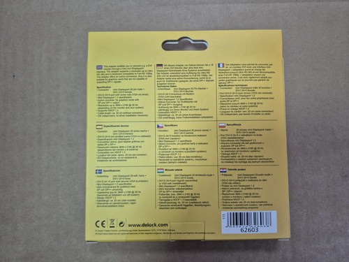 DELOCK Adapter Mini DisplayPort 1.2 Stecker auf DVI Buchse 4K aktiv schwarz - Bild 2 von 2
