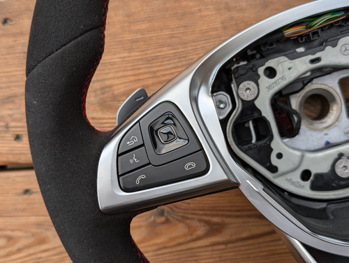 NEU LEDERLENKRAD für Mercedes Benz AMG 2014-2017 W205 W213 ALCANTARA - Picture 10 of 16