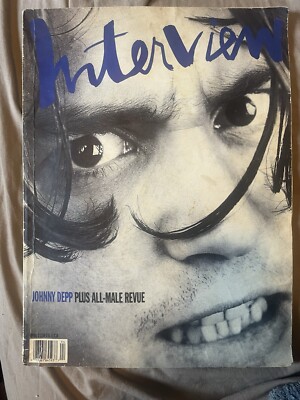 Andy Warhol's Interview magazine April 1990 edition Johnny Depp ''All male''