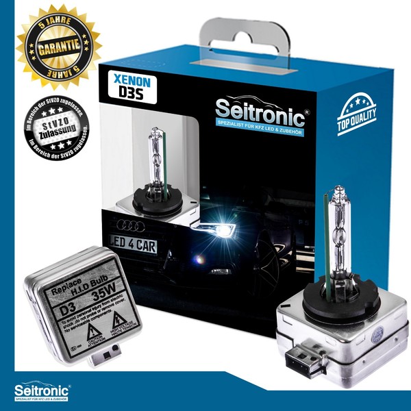 DUO-SET Seitronic D3S 6000K Gold Edition Xenon Brenner Scheinwerfer Bulb Lampe 2-image
