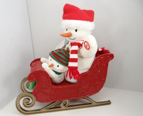 Hallmark 2016 Jingle Pals Snowman Twinkling Sleigh Ride NWT See Video - Picture 2 of 6