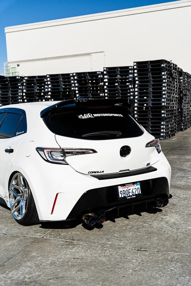 E210 Toyota Ducktail Spoiler extension by Splittergang Aero ! Corolla Hatchback - Image 3 of 4