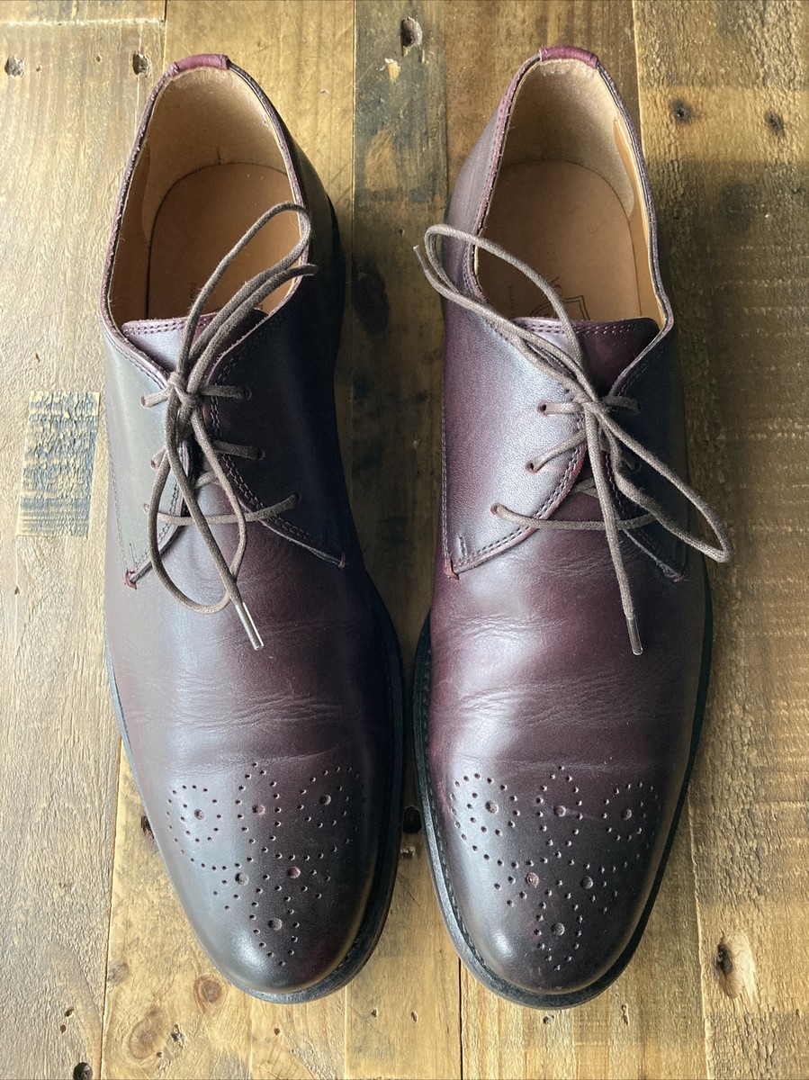 Black Brown 1826 Floating Medallion Burgundy Leather Oxfords  display picture 2