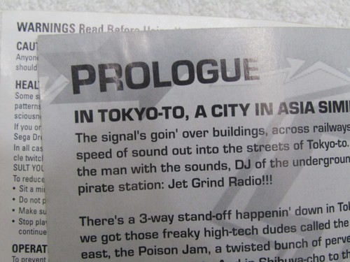 Authentic Instruction Manual Only Jet Grind Radio for Sega Dreamcast - Picture 12 of 12