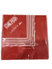 LACOSTE × ONE PIECE Crocodile Bandana Novelty Limited Made in JAPAN Red