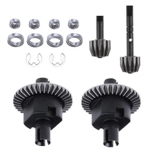 1 Set of Metal Front Rear Differential Gear Kit for 1/10 HSP 94123 94166 RC Cars