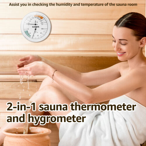 Sauna Thermometer Alloy Sauna Thermometer and Hygrometer Sturdy Sauna wejhZ