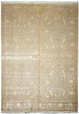 6x8' High End Indian Soft Wool & Silk Rug 16799