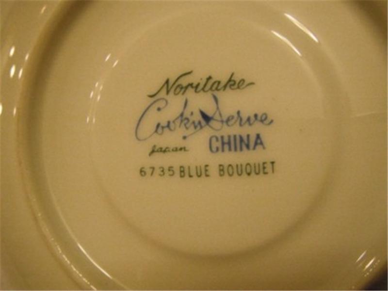 花鳥35 BLUE ROSE Noritake 6043 Japan saucer 1959-1963 blue roses