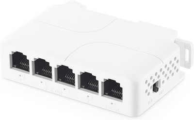 Poe Passthrough Switch, 1 Poe in 4 Poe Out Extender, Ieee802.3Af/At/Bt Poe Power