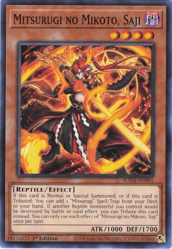 1x Yugioh EU English Mitsurugi Ritual SUDA-EN095 Quarter Century