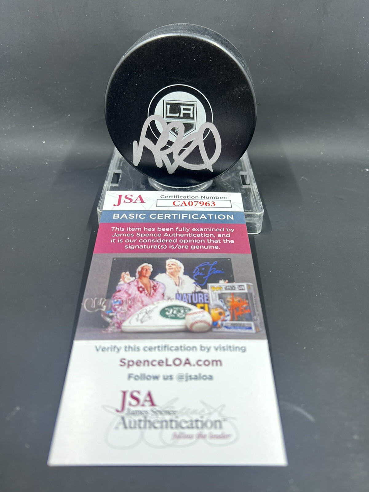 Rob Blake Autographed Signed Los Angeles Kings Hockey Puck JSA 