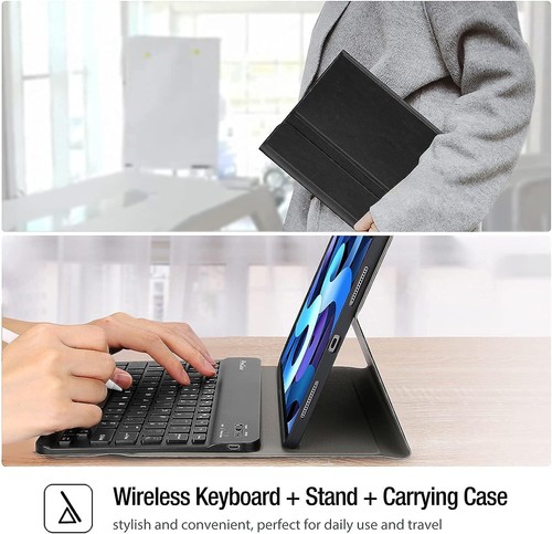 For iPad Air 5th 4th Gen Pro 11" inch Case With Keyboard Bluetooth Smart Cover - Picture 3 of 10