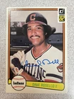 Dave Rosello Autographed 1982 Donruss Card #617 Cleveland Indians A-684