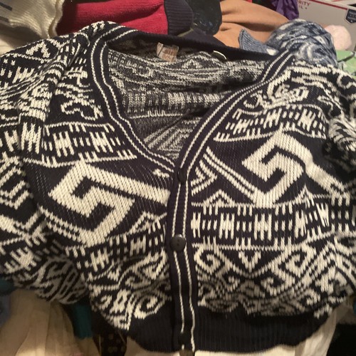 15 VINTAGE 80s 90s Mens SWEATER LOT Winter Geometric Fair Isle Aztec RESELLER - Picture 14 of 18