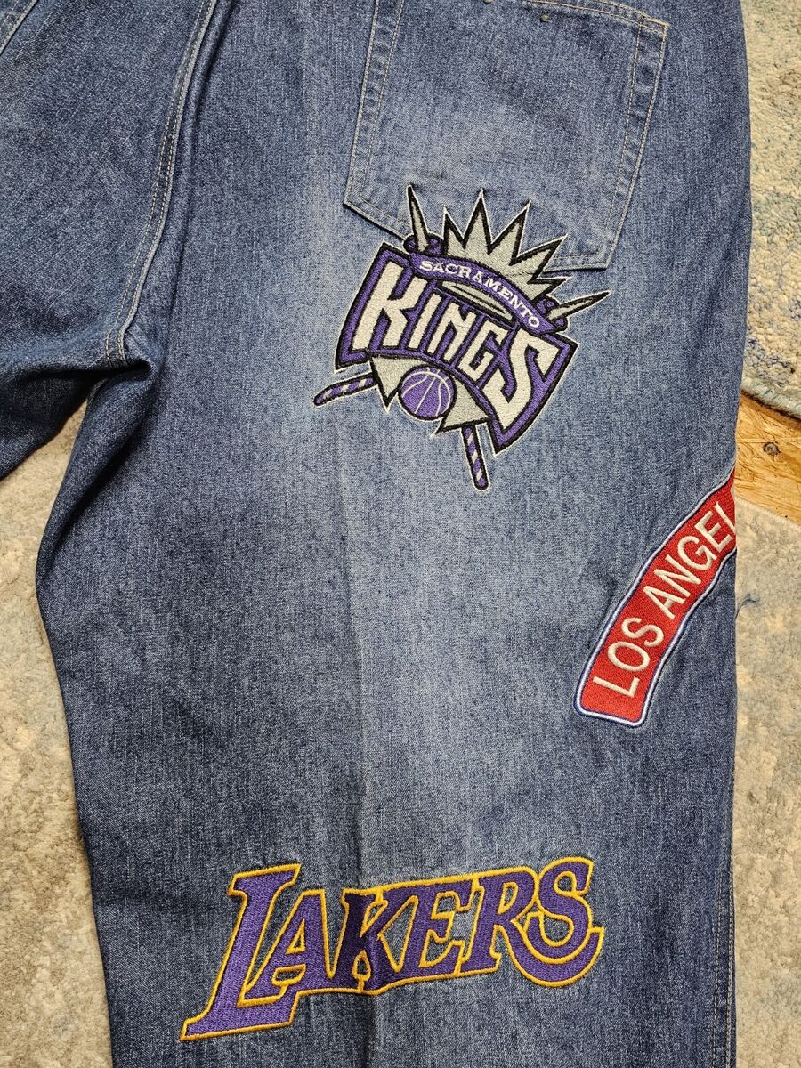 Vintage UNK Jeans Mens 38X32 NBA Team Patches Y2K Pants Vintage UNK Jeans Mens 38X32 NBA Team Patches Y2K Pants