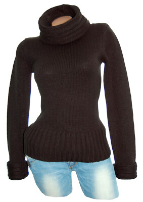 H&M DIVIDED Pullover warmer kuscheliger Strick Pulli langarm in schwarz Gr. S 34