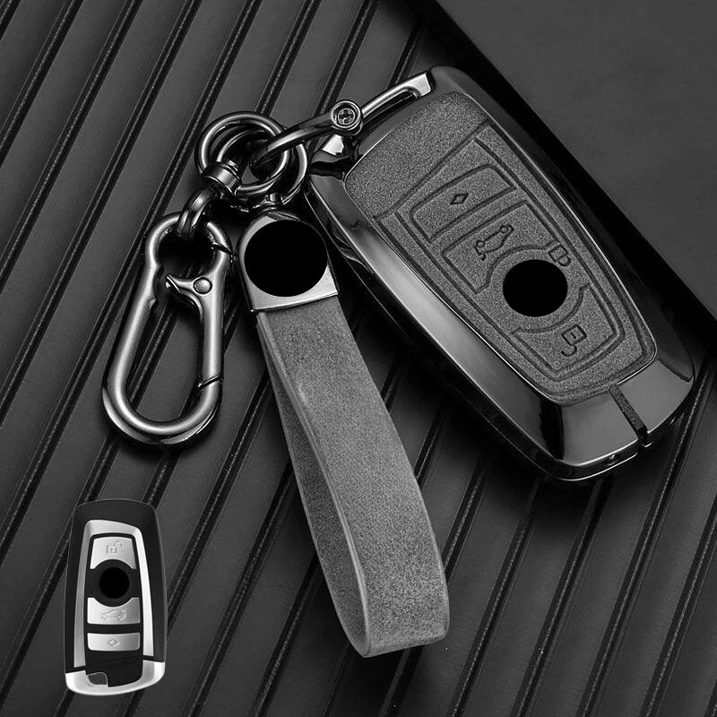 Für BMW 1 2 4 5 7 X3 X4 X5 X6 F10 F20 F30 Zinklegierung Leder Autoschlüssel Etui Abdeckung - Bild 4 von 4