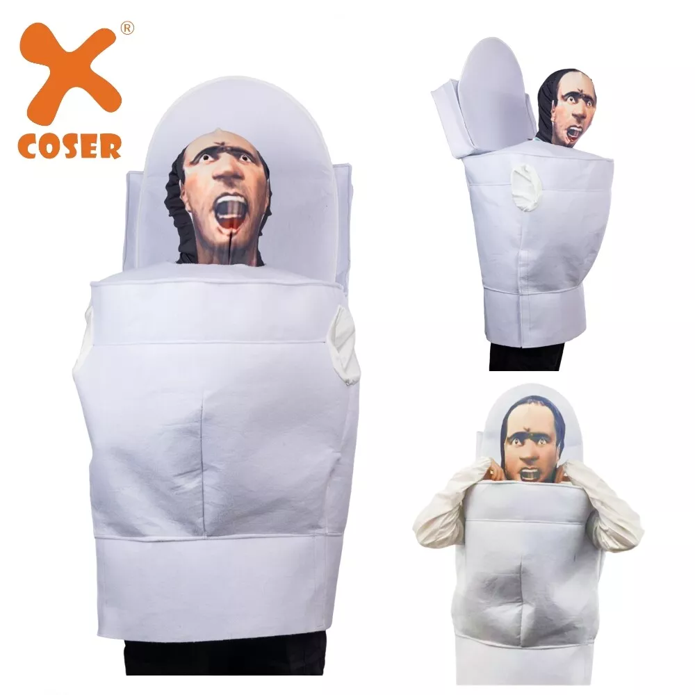 2023 Skibidi Toilet Toiletman Cosplay Costume Kids/Adults Halloween Funny  Dress