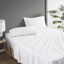 Comfort Spaces 100 Rayon from Bamboo Bed Sheets Set, Breathable, Cooling S...