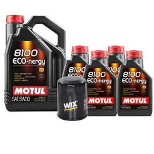 9L Motul 8100 ECO-NERGY 5W30 Wix Filter Motor Oil Change Kit API SL