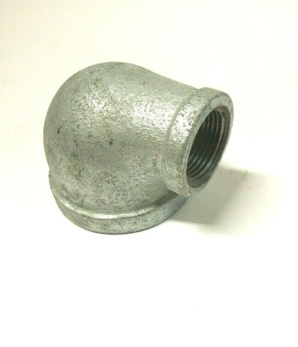 2" X 1" 150 FNPT Reducing 90° Elbow Galvanized Malleable Iron Pipe Fitting 