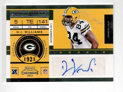 D.J. Williams [Autograph] #122 2011 Playoff Contenders card
