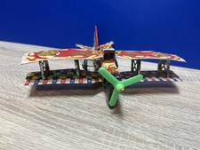 * Blechspielzeug : Doppeldecker Flugzeug mit Antrieb
