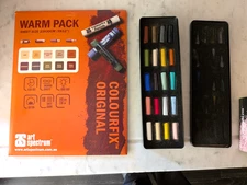 Art Spectrum Half Stick Pastels & Colourfix Original Pastel Paper Warm 9x12 Set