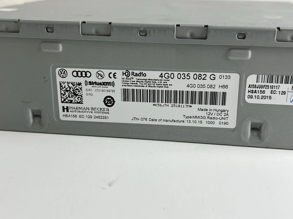 Audi A4 2016 maletero audio estéreo sintonizador receptor módulo de control 4G0035082G OEM Foto 4 de 4