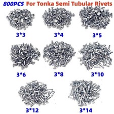 1/8" Semi Tubular Rivets 800PCS Super Assortment Toy Parts For Tonka Restoration