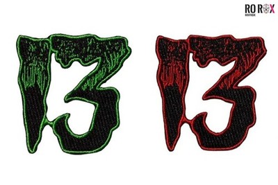 Kreepsville 666 Unlucky 13 Patch Aberglaube bestickt Bügelbild Gothic