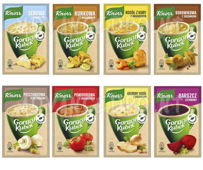 Knorr Instant Cup Soups Variety Pack 8 Flavors Just Add Hot Water Ready Fast