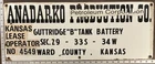 New ListingVintage Porcelain Oil Field Sign - Anadarko Production Co, Seward County, Kansas