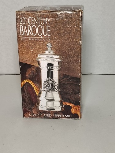 20th Century Baroque By Godinger Silver Plated Pepper Mill - Bild 8 von 9