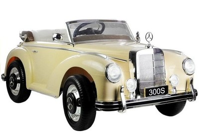 Kinderauto Elektroauto Kinderfahrzeug Mercedes Oldtimer Cabrio 12V EVA