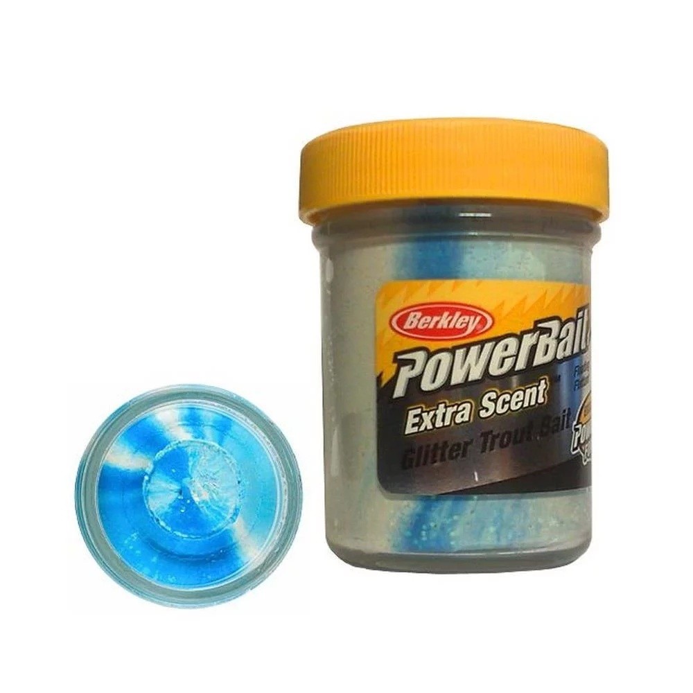 Наживка для форели Berkley PowerBait Select Glitter Белый Неоново-синий 50 г для форелевой ловли 2690₽
