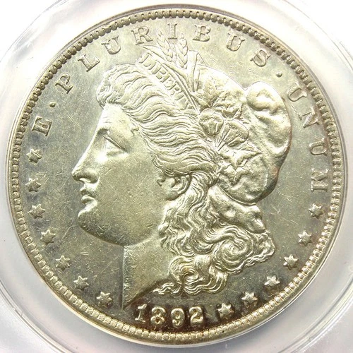 1892-CC Morgan Silver Dollar $1 Carson City Coin - Certified ANACS AU55 Details