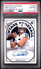 2023 ONYX VINTAGE AUTO-BLUE INK #VADA DREW ALLAR PSA 10
