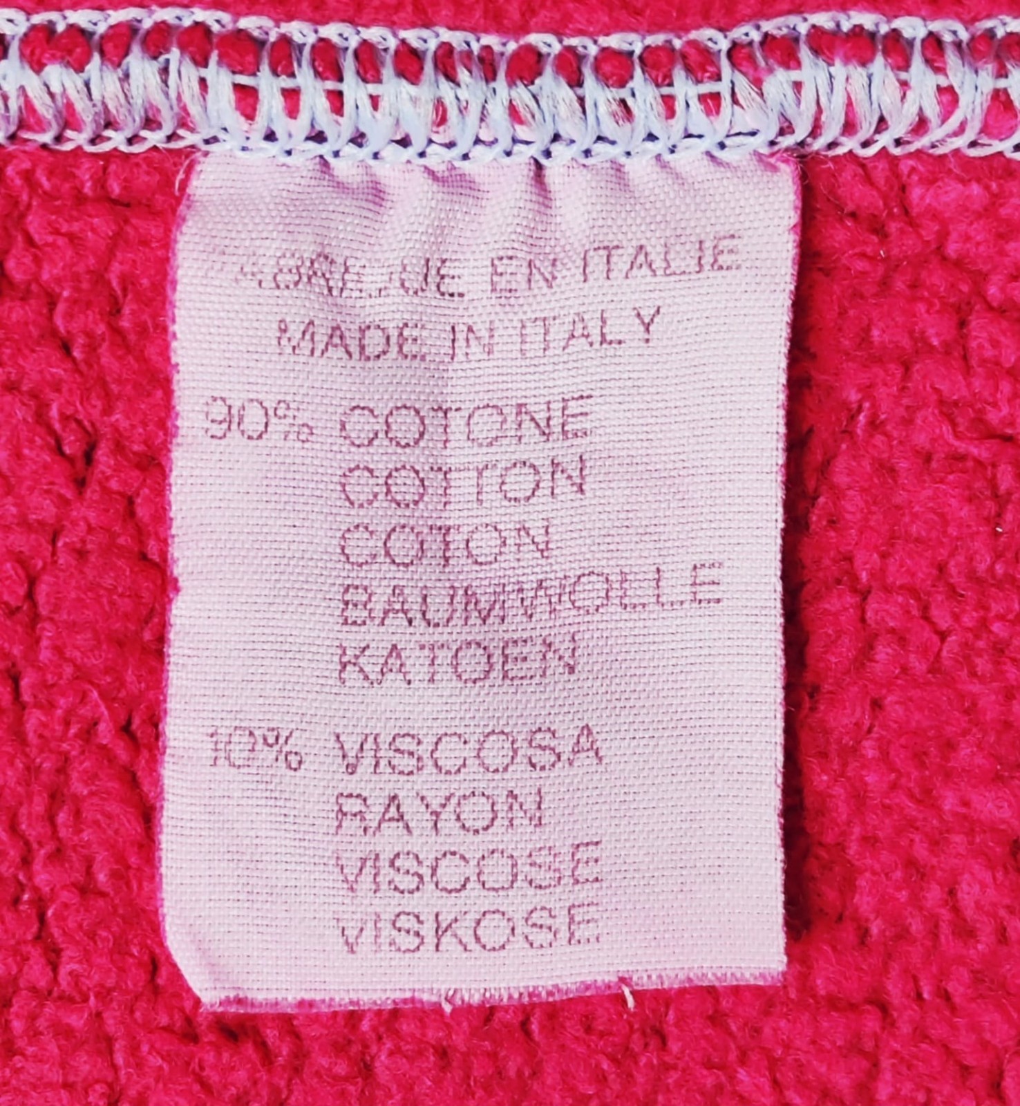 Best Company Italia Vintage 80s Sweatshirt Hot Pink Medium Rare 80s Dressers VGC image 8