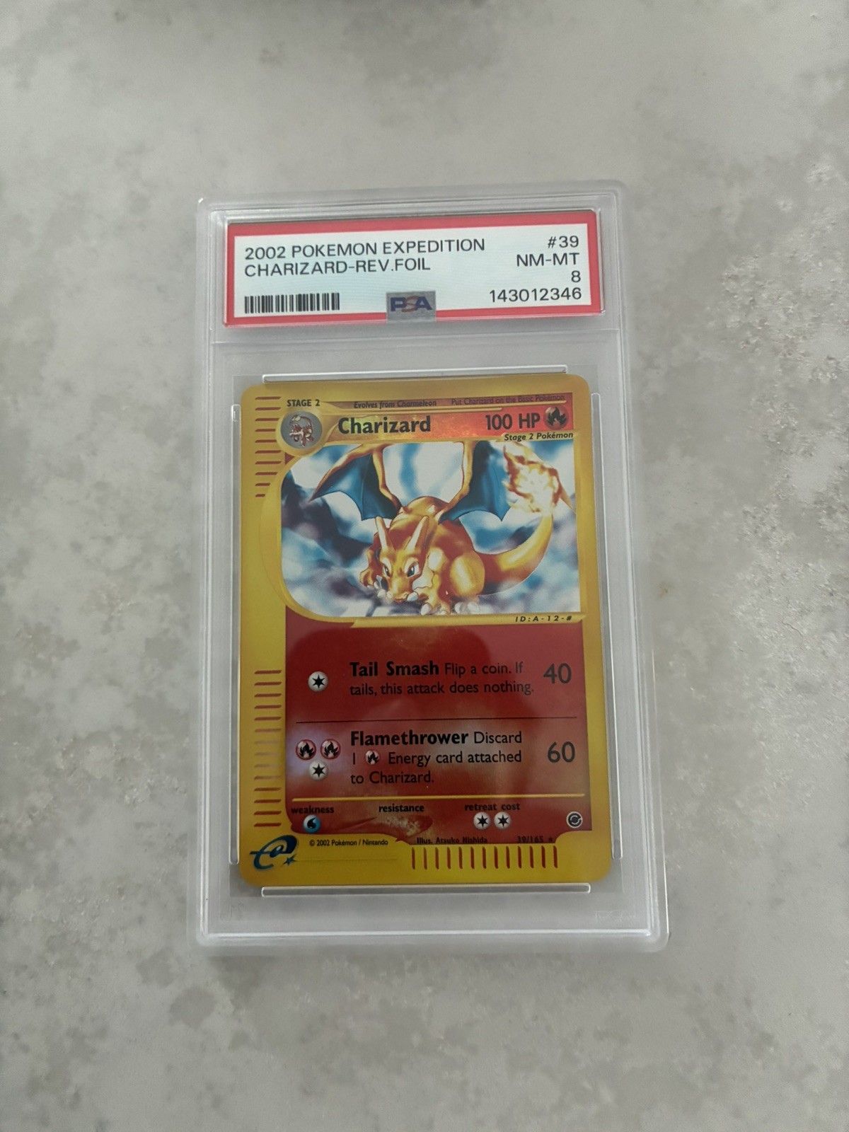 PSA 8 Charizard 39/165 Reverse Holo Expedition 2002 Pokemon Card E-Reader WOTC