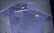 McDonald s Uniform Work Shirt Lot of 2 Navy B...