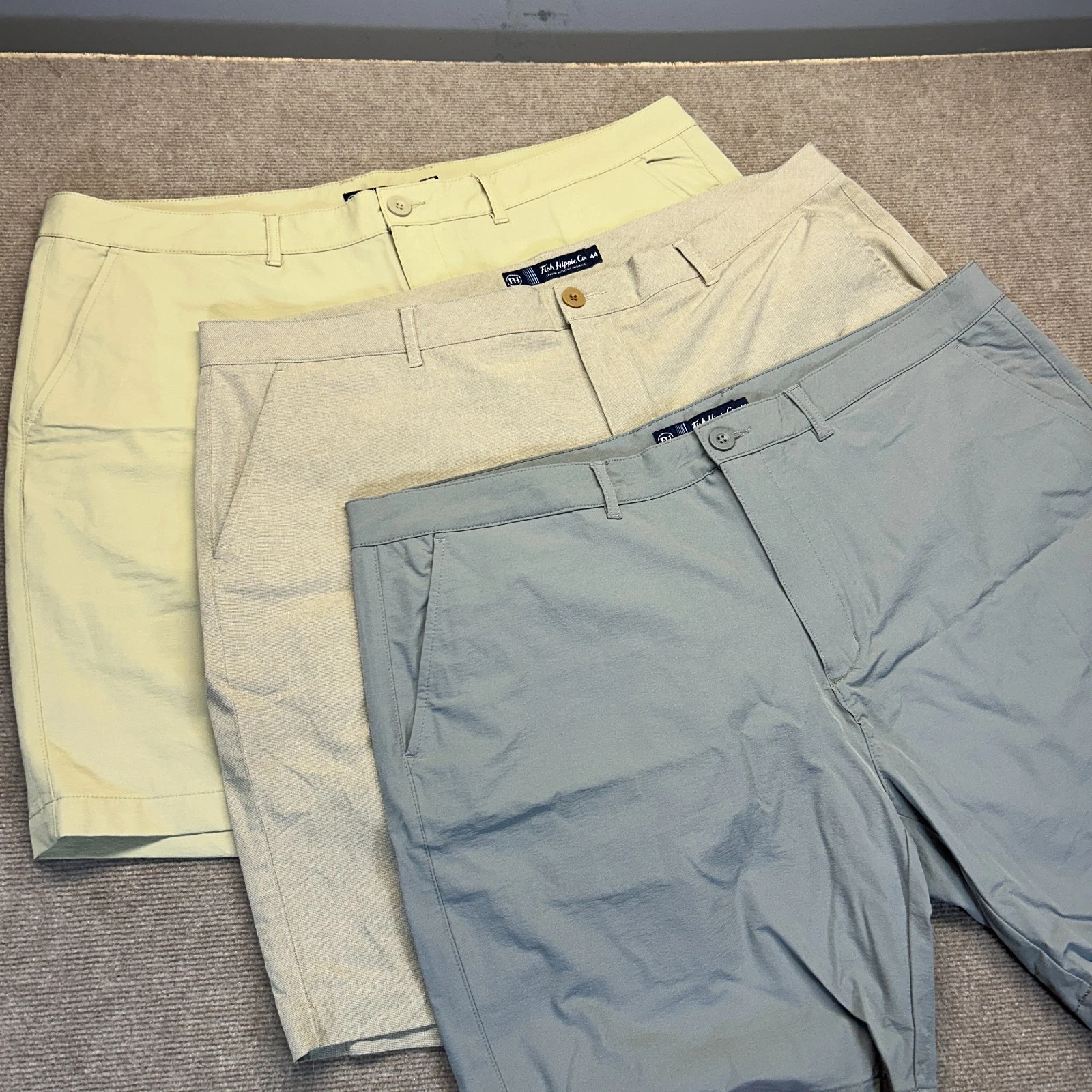 Fish Hippie LOT OF 3 Shorts Men's 44 Daily Performance 2 Drift 8" + 1 Bogue 9"