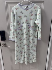 Vintage Night Gown Moo Moo Small Beverly West Floral Long Sleeves Soft Pajamas