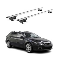 DachträGer GrundtäGer FüR Mazda 6 Kombi 2002-2008 90Kg Alu Silber 2 Tlg Abe