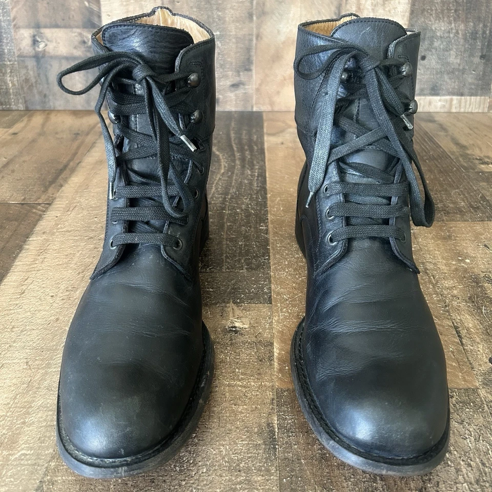 Botas de tornozelo masculinas pretas John Varvatos feitas à mão Itália 9 - Imagem 3 de 4