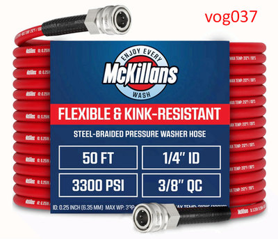 #ad #ad QC 50ft Pressure Washer Hose Flexible Kink Resistant Steel Braided DurablePro $88.99