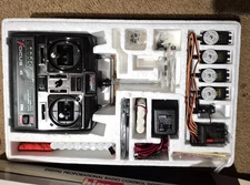 Hitec Flash 4 F. M Digital Proportional Radio Control System W/ 4 Servos HRS4400