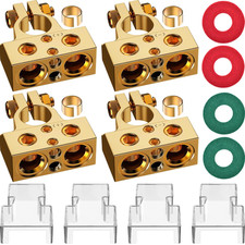 Battery Terminal Connectors, 0/2/4/6/8/10 AWG Battery Terminals, Heavy Duty Car