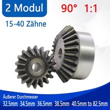 Kegelr&auml;der 2Modul 15T - 40T Kegelzahnrad 90&deg; 1:1 Paarung Mechanische Zahnr&auml;der
